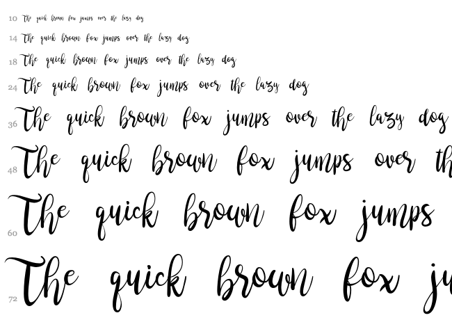 Brushgyo font waterfall